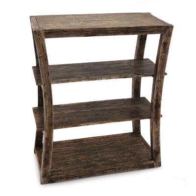 Rustic Teakwood Bookcase - Balinese Hourglass | NOVICA