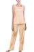 Cotton pajamas, 'Vintage Bali Vignette' - Grey Cotton Print Sleeveless Pajamas from Bali (image 2a) thumbail