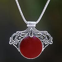 Carnelian pendant necklace,