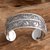 Sterling silver cuff bracelet, 'Kuta Festival' - Heart Shaped Sterling Silver Cuff Bracelet thumbail