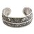 Sterling silver cuff bracelet, 'Kuta Festival' - Heart Shaped Sterling Silver Cuff Bracelet (image 2a) thumbail
