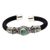 Sterling silver cuff bracelet, 'Green Moon' - Sterling silver cuff bracelet (image 2a) thumbail