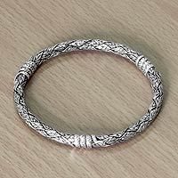 Sterling silver bangle bracelet,