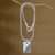 Men's sterling silver pendant necklace, 'Two Characters' - Men's Modern Sterling Silver Pendant Necklace thumbail