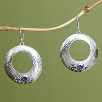 Amethyst dangle earrings,