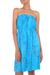 Batik strapless sundress, 'Ocean Garden' - Women's Strapless Batik Sundress (image 2a) thumbail