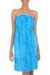 Batik strapless sundress, 'Ocean Garden' - Women's Strapless Batik Sundress (image 2b) thumbail