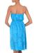 Batik strapless sundress, 'Ocean Garden' - Women's Strapless Batik Sundress (image 2c) thumbail