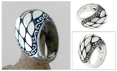 Sterling silver dome ring