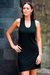 Jersey knit dress, 'New Denpasar Ebony' - Jersey knit dress thumbail