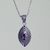 Amethyst pendant necklace, 'Java Shield' - Amethyst pendant necklace thumbail