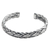 Men's sterling silver cuff bracelet, 'Flowing Water' - Men's Modern Sterling Silver Cuff Bracelet (image 2a) thumbail