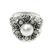 Gold accent cultured pearl flower ring, 'Rose Nosegay' - Gold accent cultured pearl flower ring (image 2a) thumbail