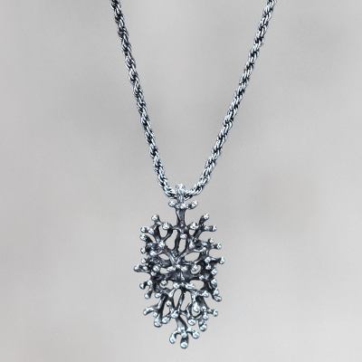 Sterling silver pendant necklace, Menjangan Glory