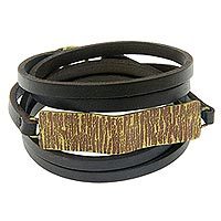 Leather wrap bracelet,