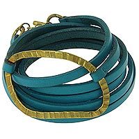 Leather wrap bracelet,
