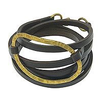 Leather wrap bracelet,