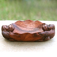 Wood catchall Twin Chimps Indonesia