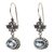 Blue topaz dangle earrings, 'Serene Gaze' - Handcrafted Blue Topaz and Sterling Silver Earrings (image 2a) thumbail