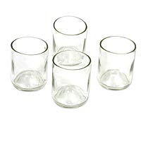 Recycled drinking glasses Crystal Vision set of 4 Indonesia