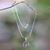 Sterling silver pendant necklace, 'Om Aura' - Hand Crafted Sterling Silver Hindu Om Necklace (image 2b) thumbail