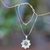 Sterling silver pendant necklace, 'Om Bouquet' - Balinese Silver Om Necklace (image 2b) thumbail