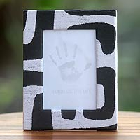 Recycled paper photo frame Monochrome Wilderness 4x6 Indonesia