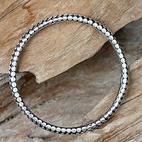 Sterling silver bangle bracelet,