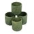 Ceramic cups, 'Bay Leaf' (set of 4) - Green Tea Cups with Leaf Motifs (Set of 4) (image 2a) thumbail