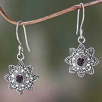 Garnet dangle earrings,