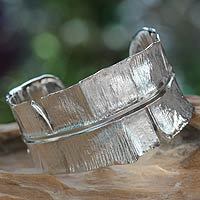 Sterling silver cuff bracelet,