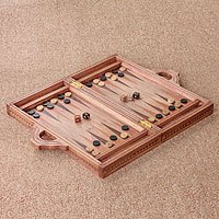 Wood backgammon set,