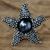 Cultured pearl cocktail ring, 'Menjangan Starfish' - Purple Iridescent Pearl and Sterling Silver Ring (image 2b) thumbail