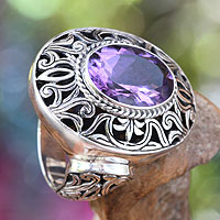 Featured review for Amethyst cocktail ring, Kintamani Twilight