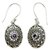 Amethyst dangle earrings, 'Bali Bloom' - Sterling Silver Floral Dangle Earrings with Amethyst (image 2a) thumbail