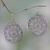 Sterling silver dangle earrings, 'Purnama' - Round Sterling Silver Filigree Dangle Earrings from Bali thumbail