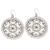 Sterling silver dangle earrings, 'Purnama' - Round Sterling Silver Filigree Dangle Earrings from Bali (image 2a) thumbail