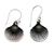 Cultured pearl dangle earrings, 'Sea Treasure in Black' - Black Pearl and Sterling Silver Shell Dangle Earrings (image 2a) thumbail