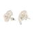 Cultured pearl button earrings, 'White Passion Fruit' - Women's Sterling Silver Button Earrings with Pearls (image 2b) thumbail