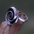 Sterling silver cocktail ring, 'Sea Spiral' - Artisan Crafted Sterling Silver Seashell Motif Ring thumbail