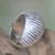Sterling silver domed ring, 'Sand and Water' - Fair Trade Handmade Sterling Silver Domed Ring thumbail