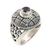 Amethyst cocktail ring, 'Pengotan Purple' - Woven Look Sterling Silver Cocktail Ring with Amethyst (image 2b) thumbail