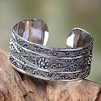Sterling silver cuff bracelet,