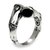 Onyx wrap ring, 'Petung Bamboo' - Women's Handmade Onyx and Silver Ring with Bamboo Motif (image 2a) thumbail