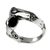 Onyx wrap ring, 'Petung Bamboo' - Women's Handmade Onyx and Silver Ring with Bamboo Motif (image 2b) thumbail