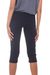 Cotton capri yoga pants, 'Kintamani in Blue' - Dark Blue Capri Yoga Pants Hand Crafted in Cotton (image 2b) thumbail