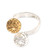 Gold accented sterling silver cocktail ring, 'Sphere of Influence' - Modern Design Sterling and 18k Gold Plate Cocktail Ring (image 2a) thumbail