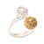 Gold accented sterling silver cocktail ring, 'Sphere of Influence' - Modern Design Sterling and 18k Gold Plate Cocktail Ring (image 2b) thumbail