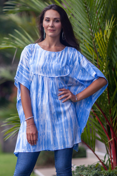 Rayon smock, Blue Banda Sea
