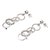 Garnet dangle earrings, 'Peace Circles' - Peace Symbol Hand Crafted Garnet and Silver Dangle Earrings (image 2b) thumbail